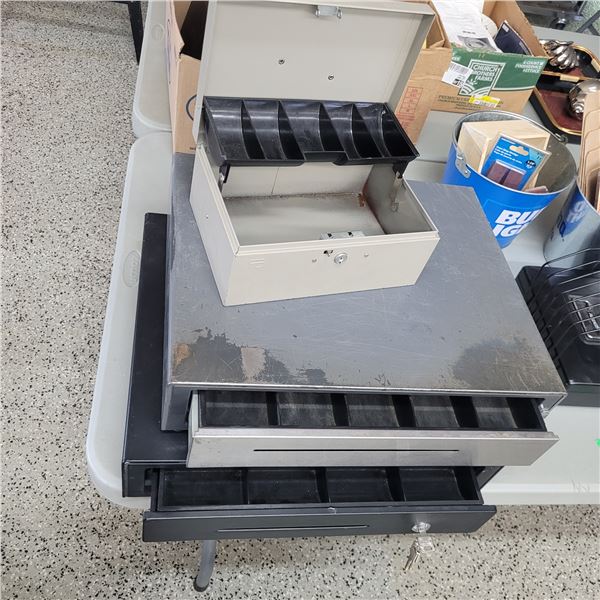 Lot of Cash Drawers & 1 Cashbox