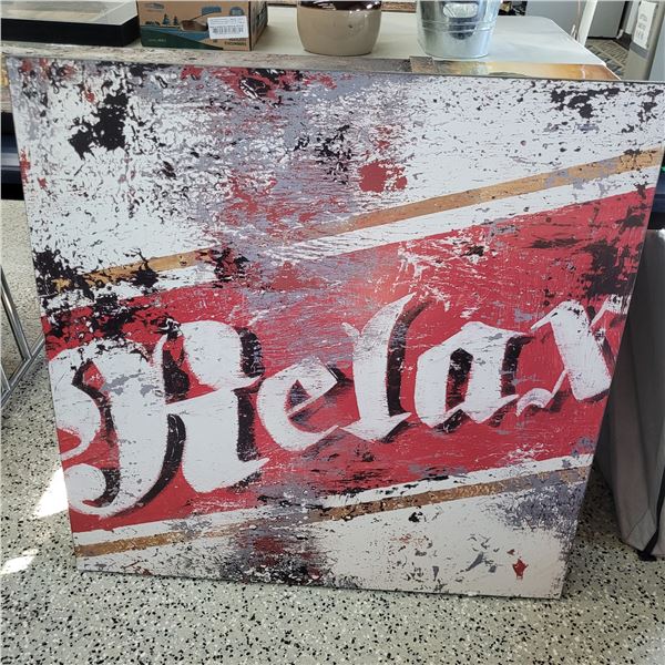 Large "Relax" Focal Point Wall Decor