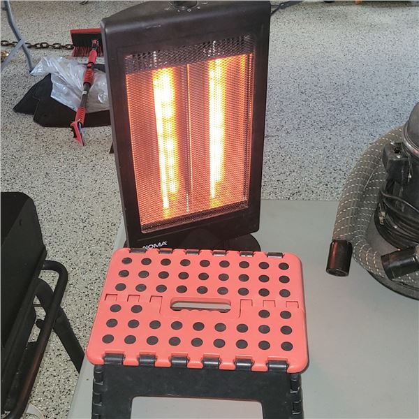 Folding Step Stool & Noma Space Heater Model 043-6078-8