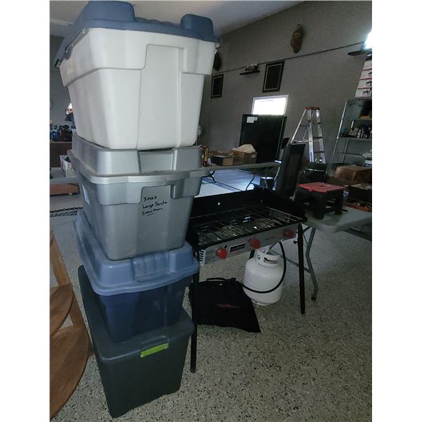 Lot of 4 Storage Totes with Lids