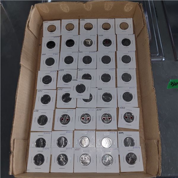 Lot of 41 Canada Quarters & Design Varieties - 2009 - 2010