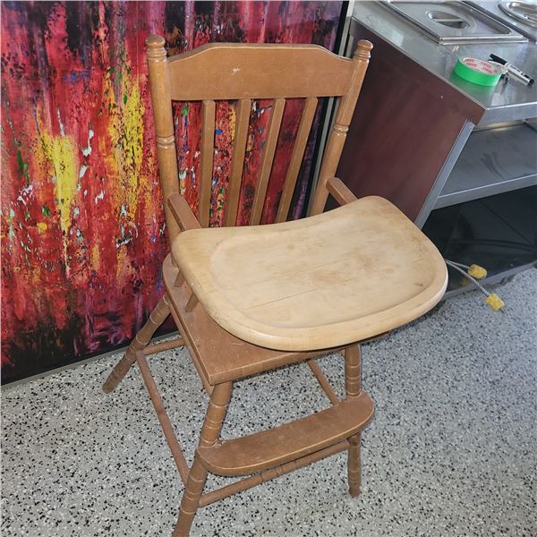 Vintage Wooden High Chair