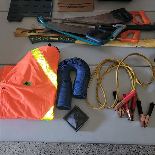 Large Hi Viz Safety Work Jacket, Booster Cables (9 Ft) ++