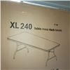 Image 1 : New in Box Grey Plastic Collapsible Table - XL 240 | 8' x 30"