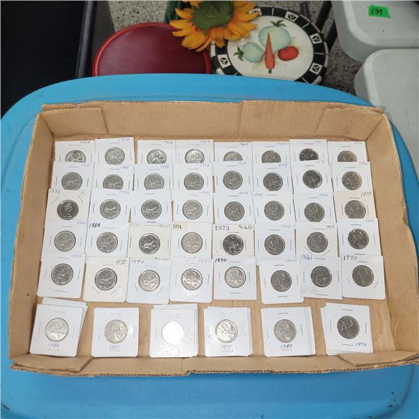 Lot of 69 Canada Collectible Quarters - Various Years See ALL Pictures