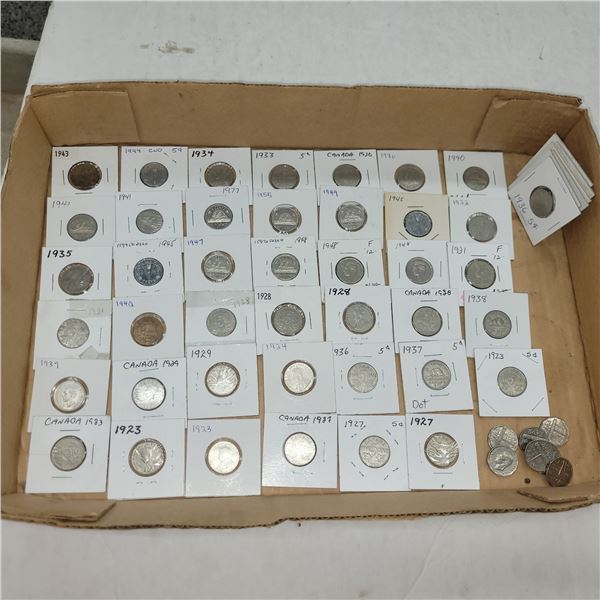 Lot of 55 Old Canada Nickels | 1922 - Onwards Must See ALL Pics