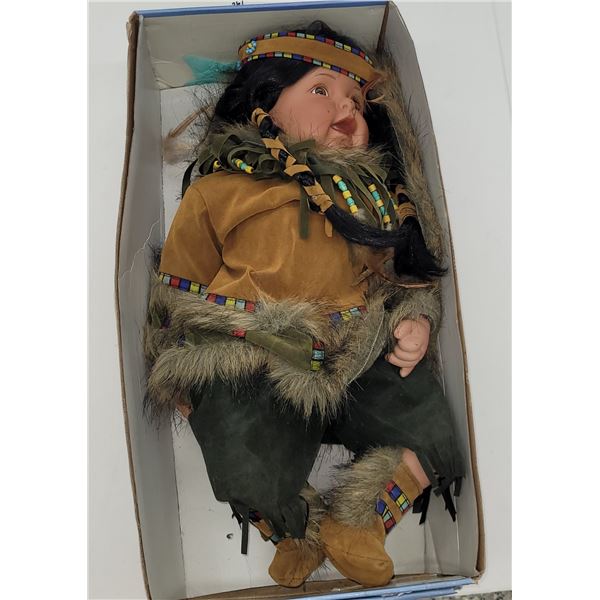 Cathay Collection Native Indigineous Porcelain Doll in Box