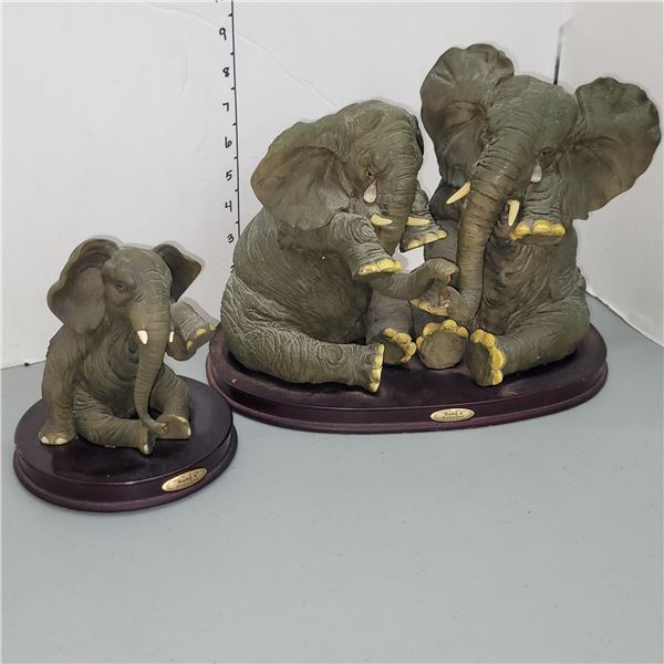 Set of 2 Ruby's Collection Elephant Statues