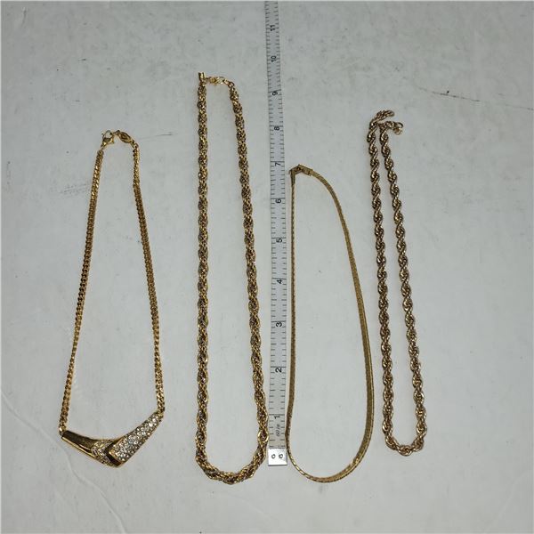 Lot of 4 Neckalces Vendome?, Monet, 2 Unmarked
