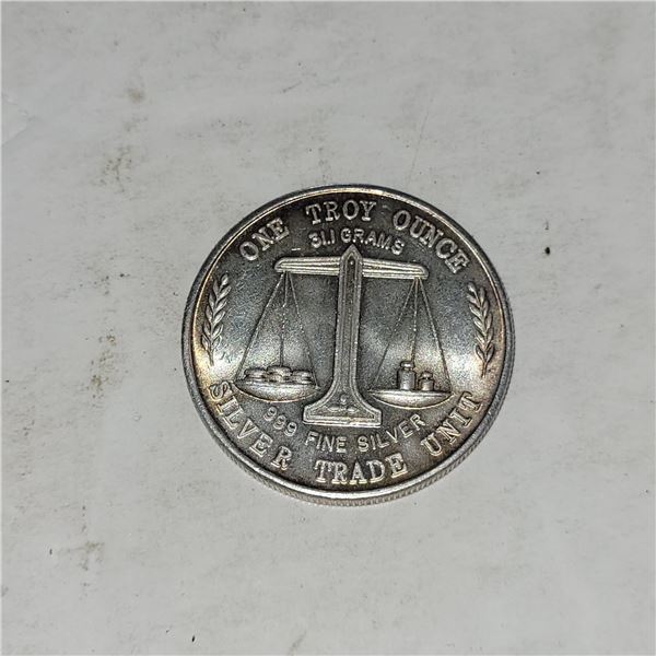 One Troy Ounce 31.1 Grams 999 Fine Silver Trade Unit Piece