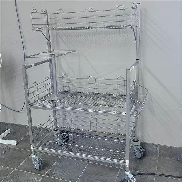 Laundry Room or Utility Cart on Wheels - Rolls Very Smoothly