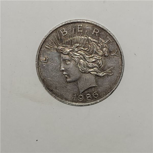 1986 Liberty Silver Trade Unit - Pure Silver 0.999 1 Troy Ounce - No GST