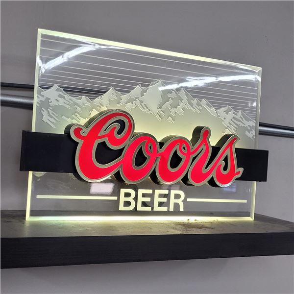 Lighted Coors Beer Sign - Perfect for your Shop, Garage, Man Cave, Bar