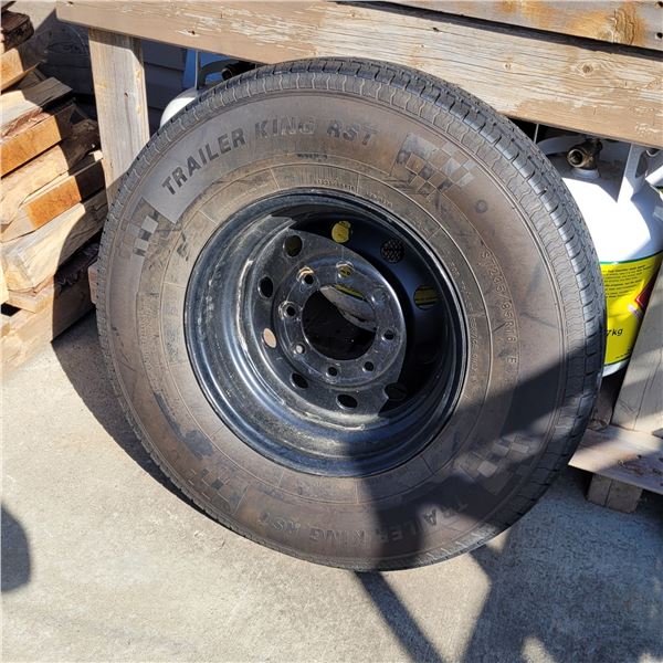 Trailer Tire & Rim - 235/85R16