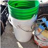Image 3 : Misc Outdoor Lot - Totes, Rope, Pails, Hanger Hooks