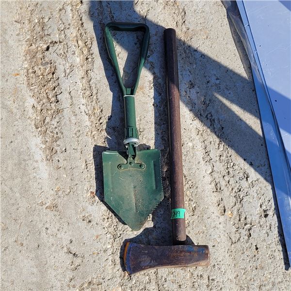 Trenching Shovel & Log Splliter Axe