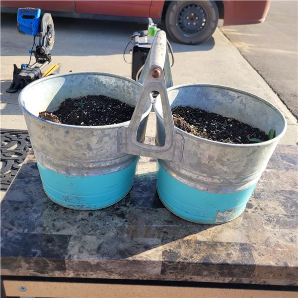 Unique Double Pail Planter