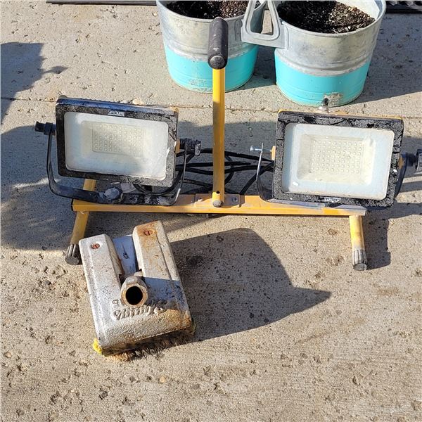 2 Worklight Stand and 1 Industrial Scrub Head