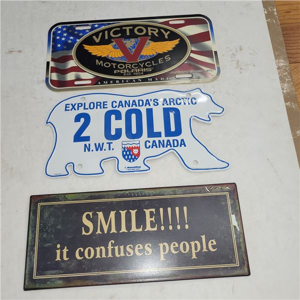 License Plate Novelty & Sarcastic Metal Sign