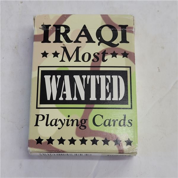 Pack of 1990s Iraqi Most Wanted Playing Cards - Opened but Minty Mint Mint