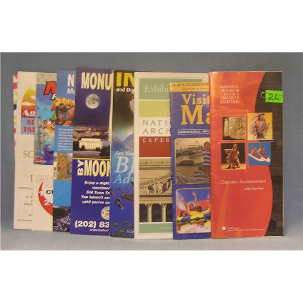 Group of vintage travel maps and brochures