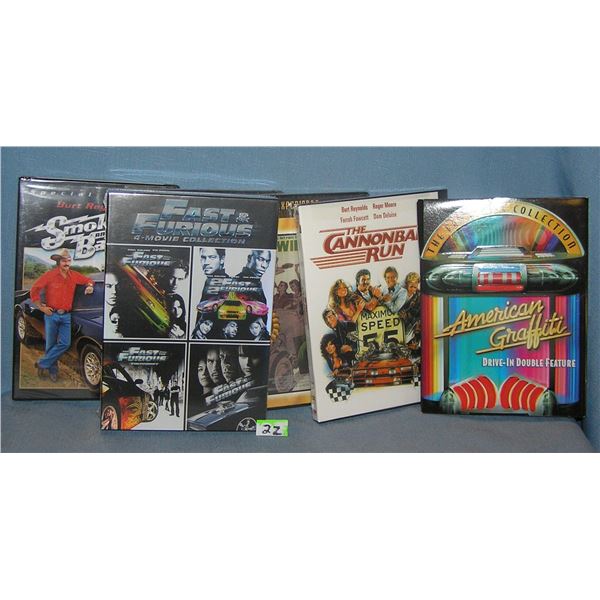 Group of 9 new automotive themed DVD movies