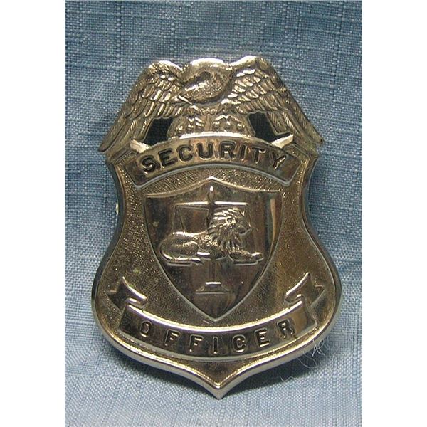Vintage security officer's badge