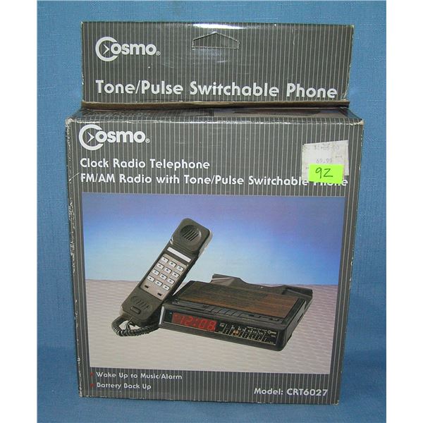 Clock radio telephone FM/AM radio