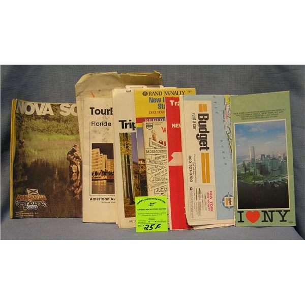 Group of Vintage travel maps and booklets