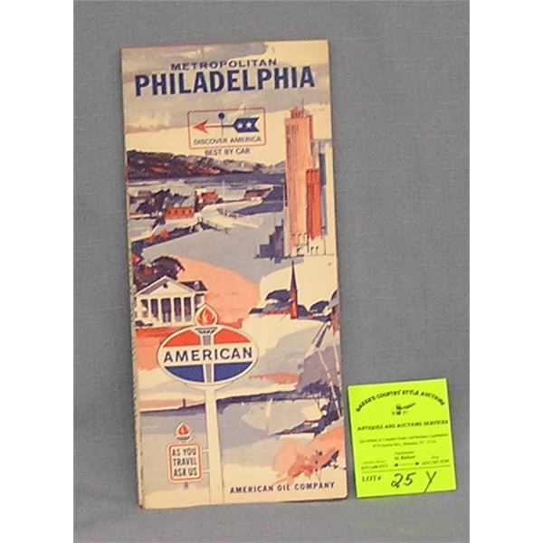 Vintage American gasoline road map