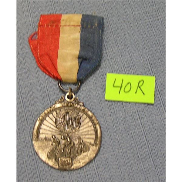 Spring Century bicycle run medal and ribbon