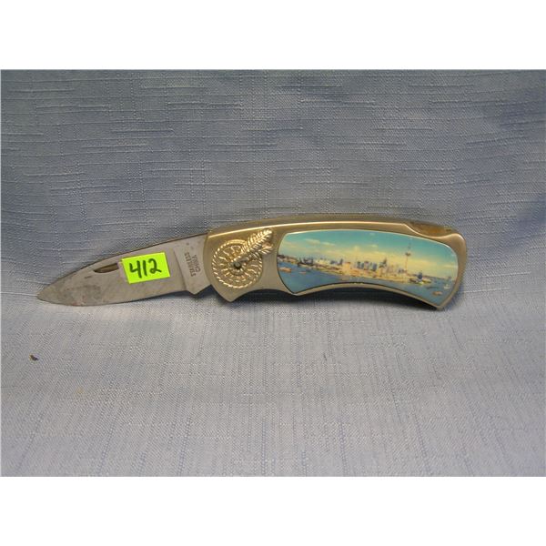 City themed pocket knife