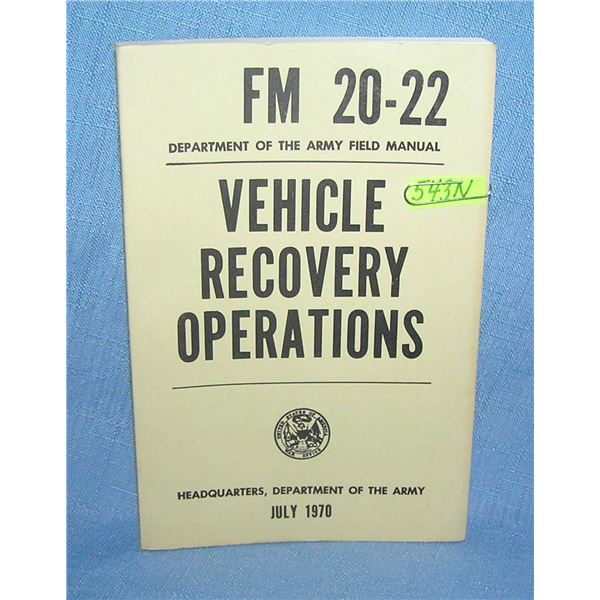 Vehicle recovery operations