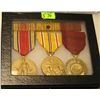 Image 1 : WWII Mil vets 3 piece medal, ribbon & bar set