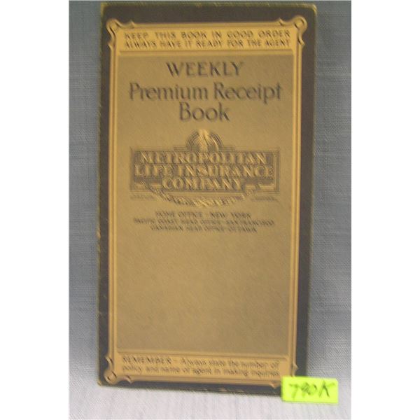 Metropolitan Life insurance co. premium booklet