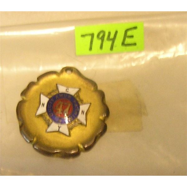 Early enameled and bronze badge