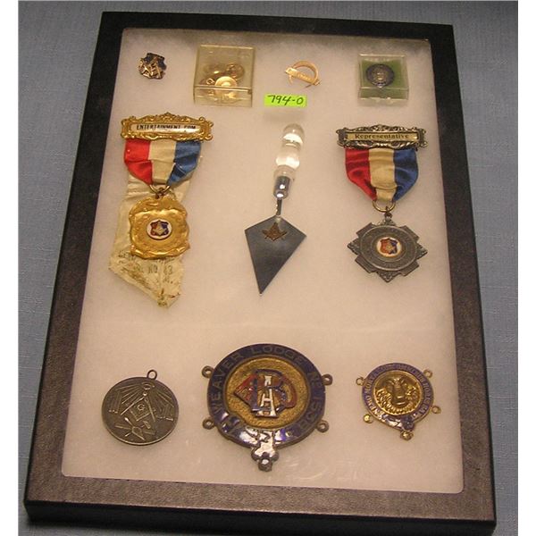 Collection of Masonic and lodge collectibles