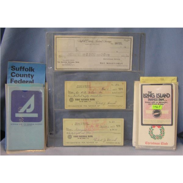 Group of early banking collectibles