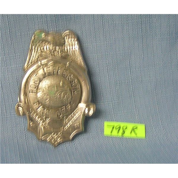 Antique Port Jeff NY fire department badge