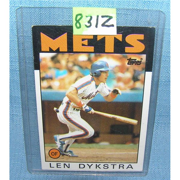 Lenny Dykstra rookie baseball card