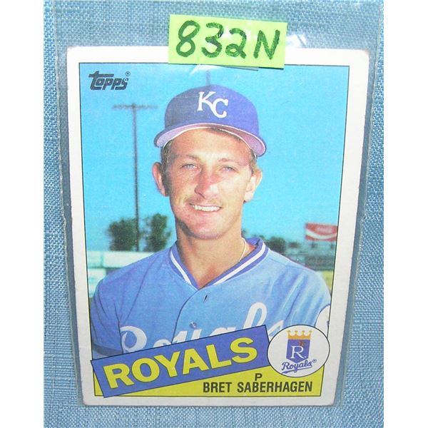 Bret Saberhagen rookie baseball card