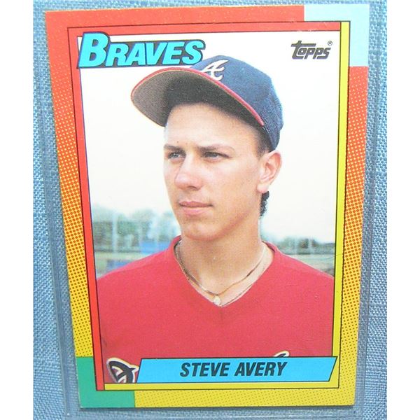 Vintage Steve Avery all star rookie baseball card