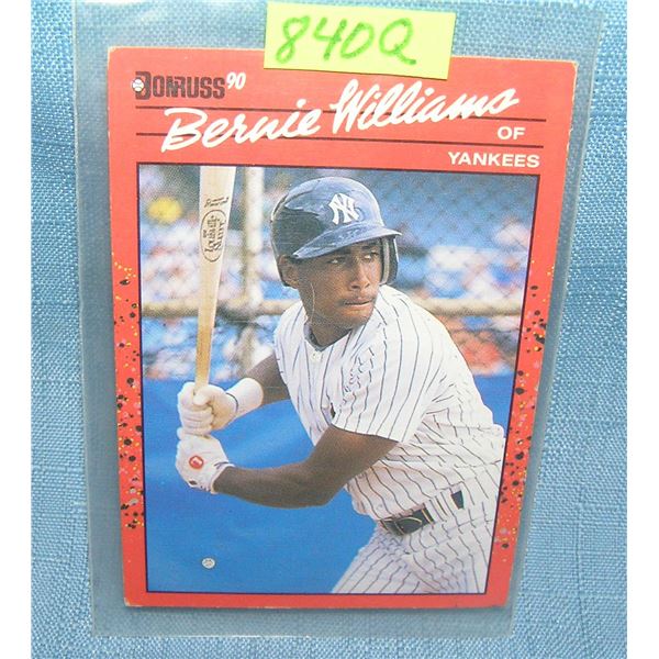 Vintage Bernie Williams rookie baseball card