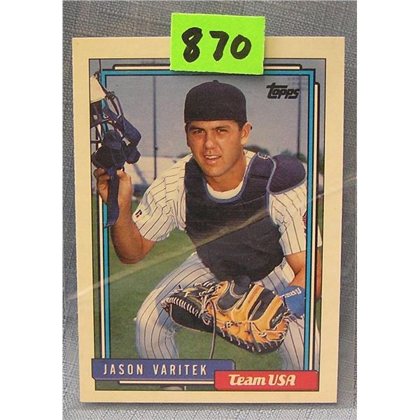 Vintage Jason Varitek rookie baseball card