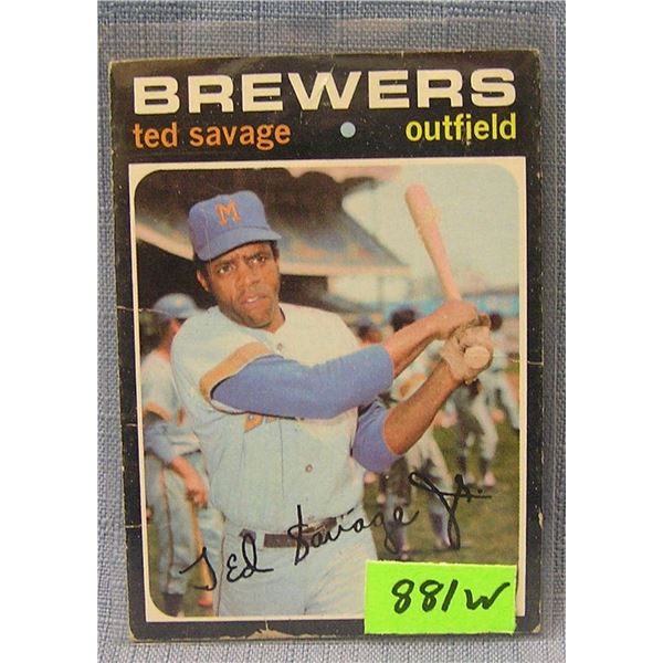 Vintage Ted Savage rookie baseball card