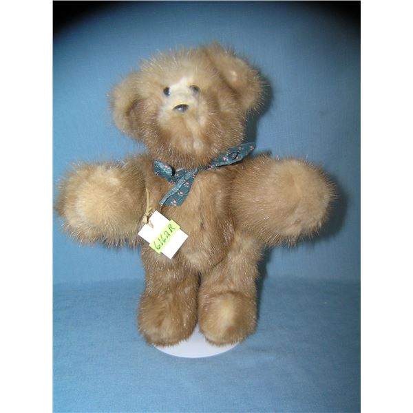 Very high quality furry jointed bear 12 inches tall