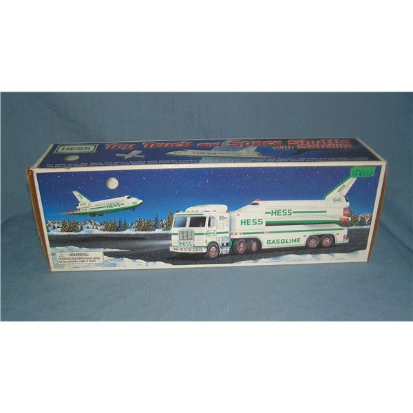 Hess toy truck and space shuttle with satalite with original box
