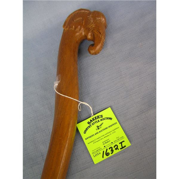 Elephant shaped figural walking stick