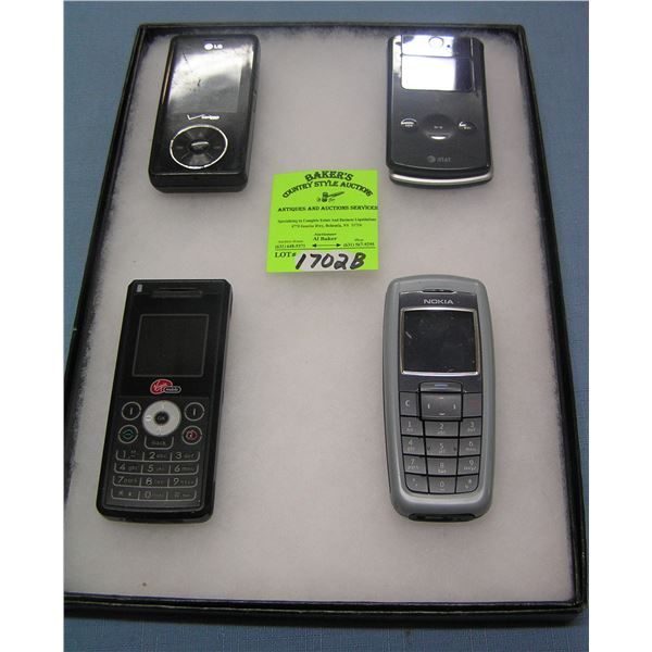 Group of modern cell phones