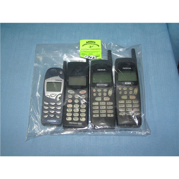 Group of modern cell phones